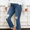 Sweet Sort Of Love By Mica - High Rise Bootcut Jeans - Bluish Blue