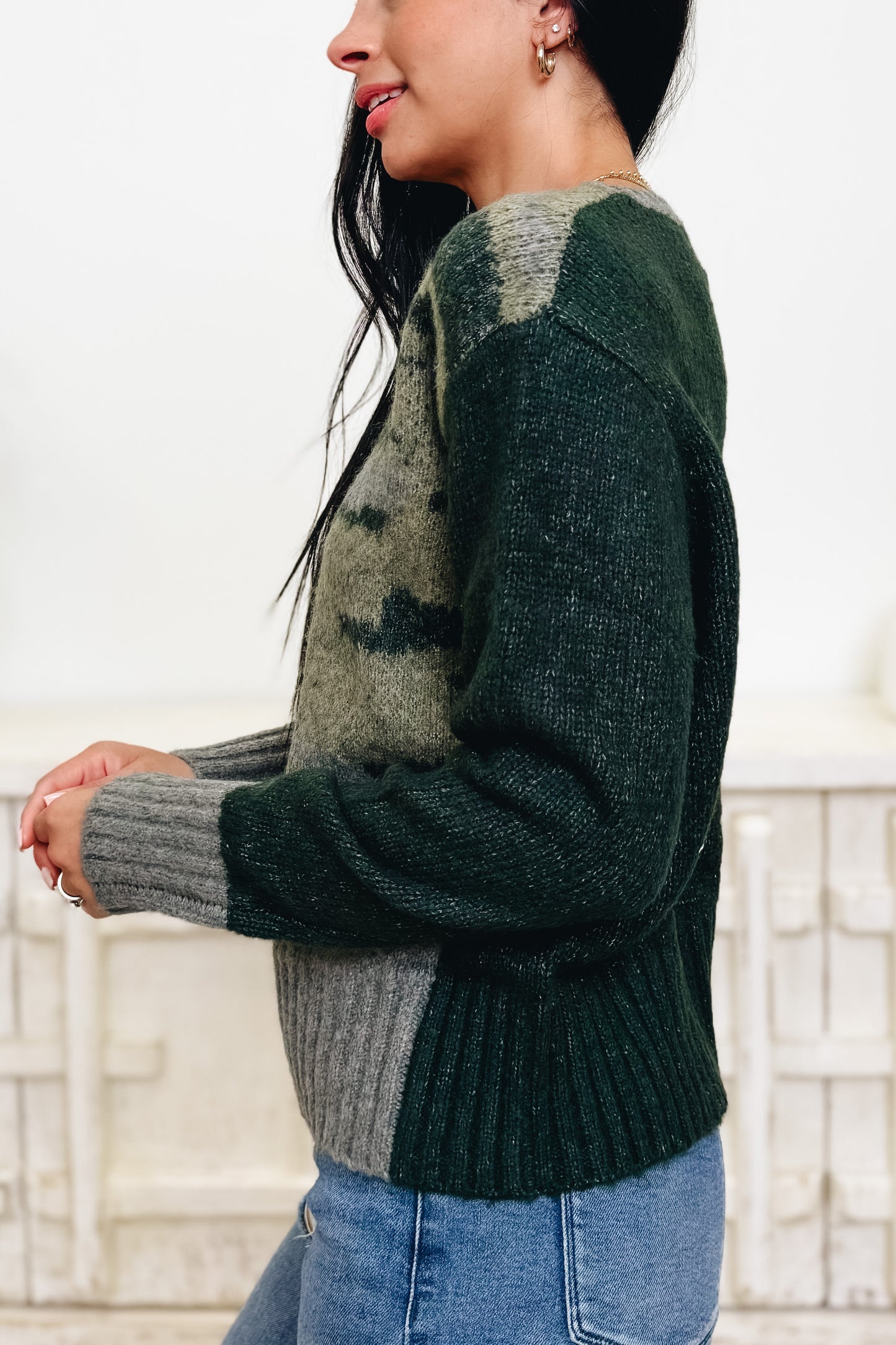 Seek & You Shall Find Camo Sweater