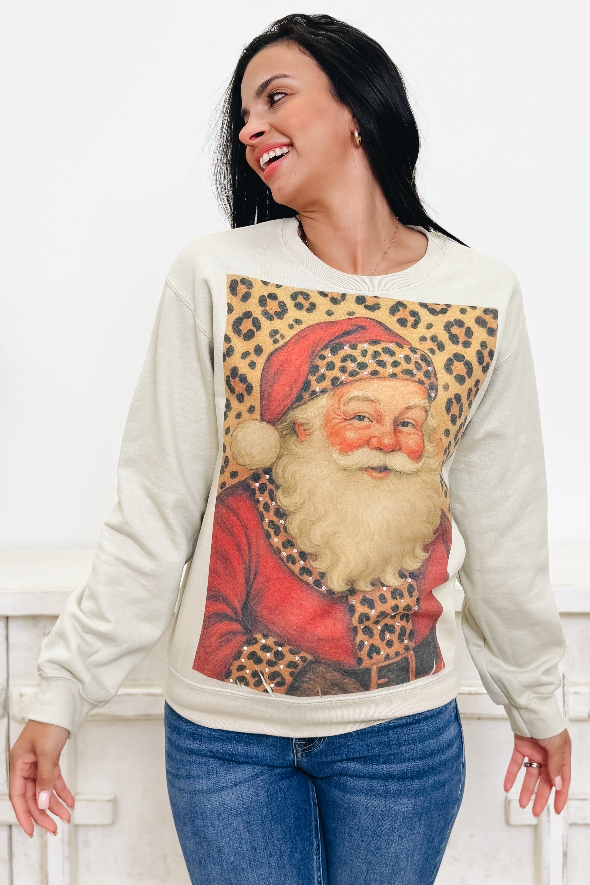 Santa's Wild Side Graphic Sweatshirt