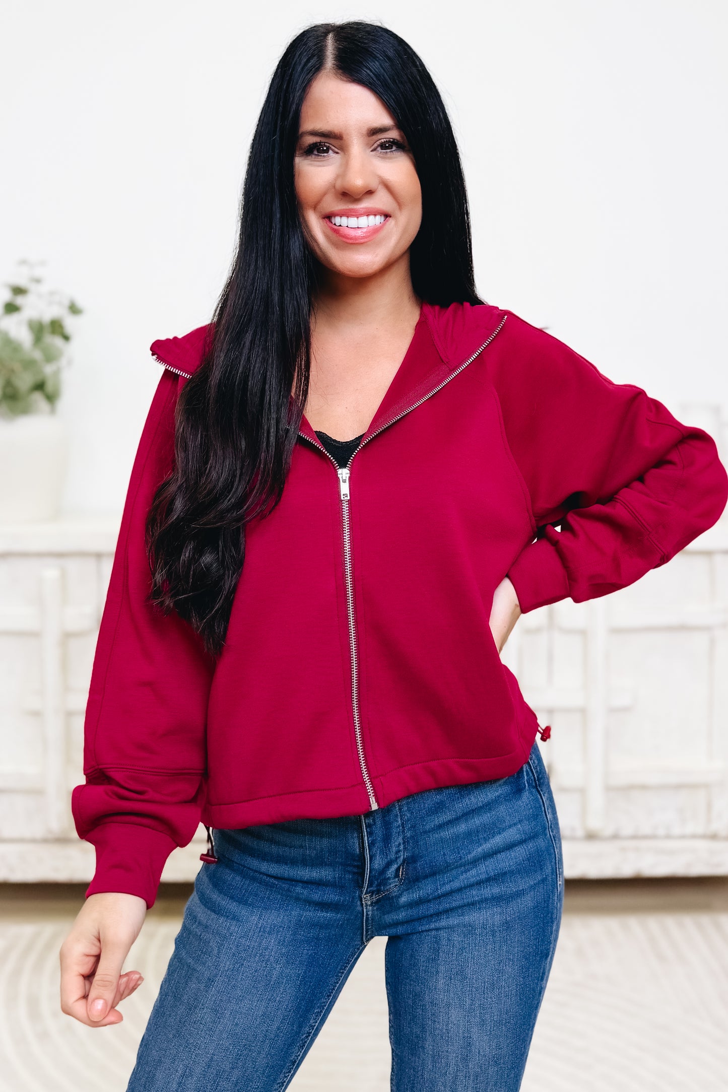 Zip & Slay Scuba Hooded Jacket - 4 Colors!