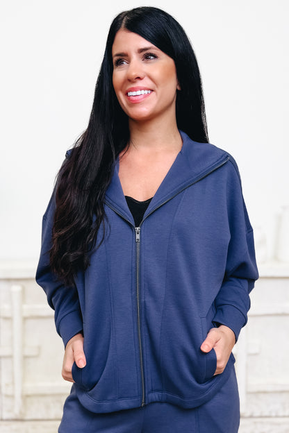 Clean Slate Scuba Zip Up Jacket - 5 Colors!