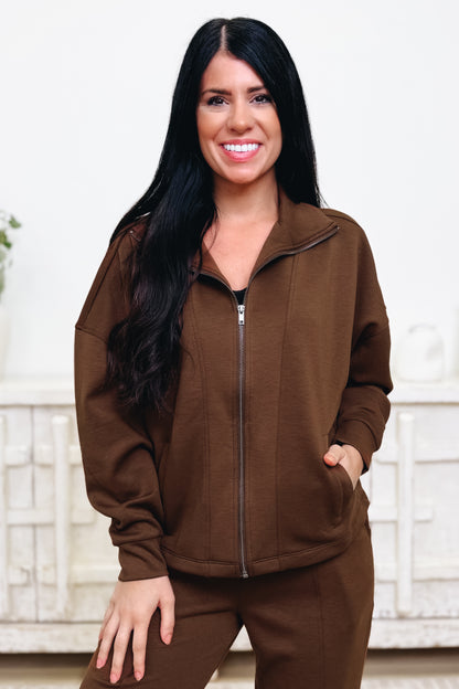 Clean Slate Scuba Zip Up Jacket - 5 Colors!