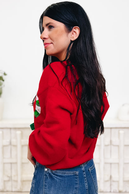 Candy Cane Christmas Cardigan