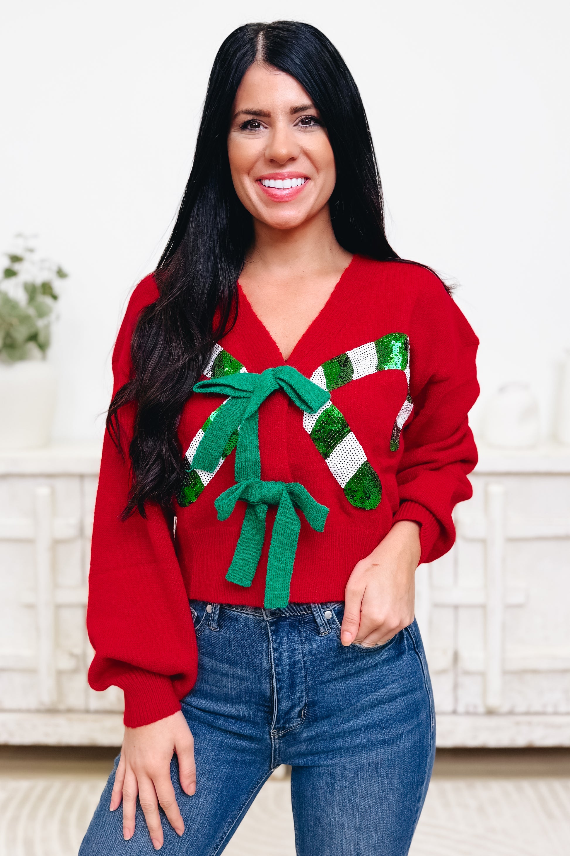 Candy Cane Christmas Cardigan