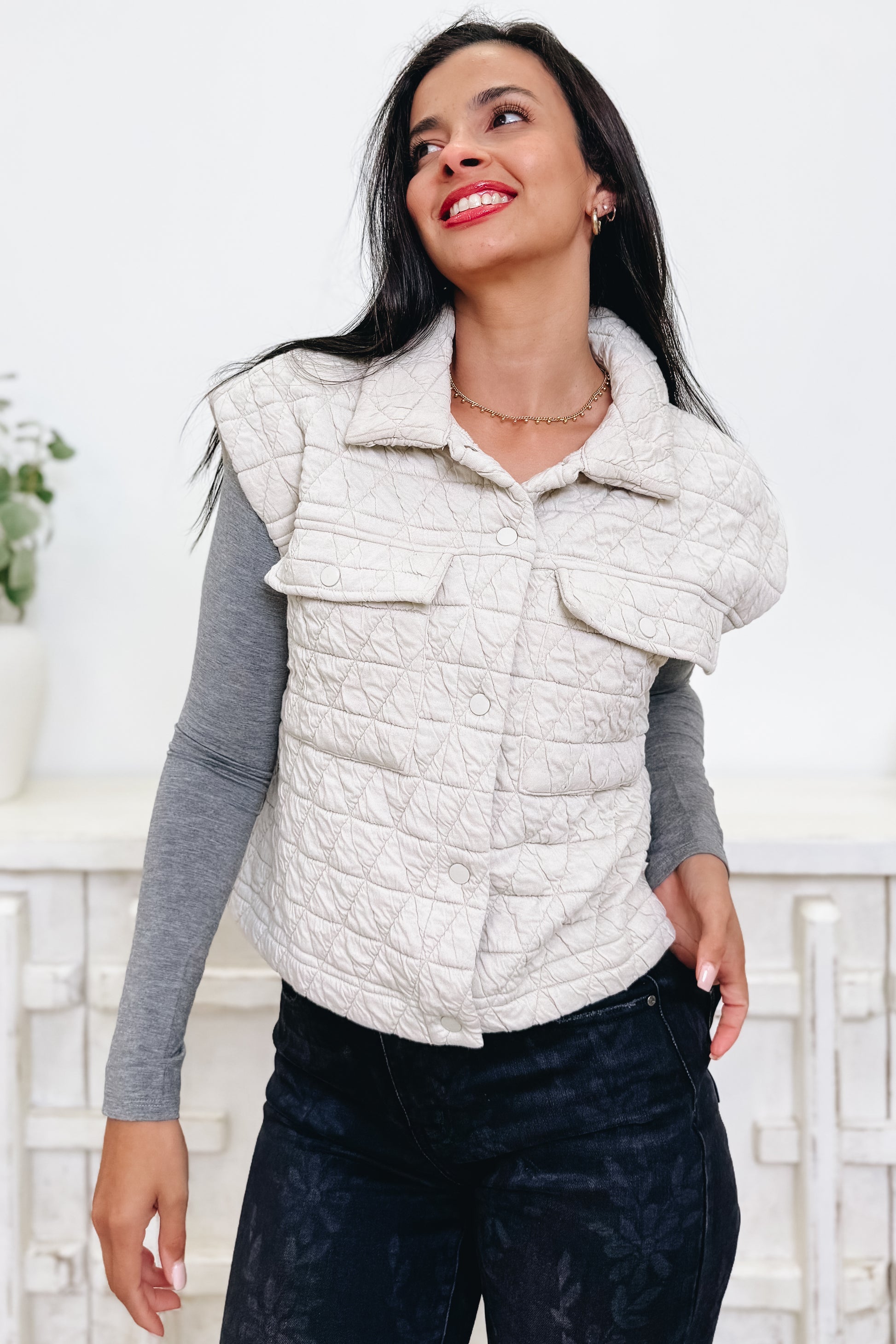 Poppin' My Collar Vest - 3 Colors!