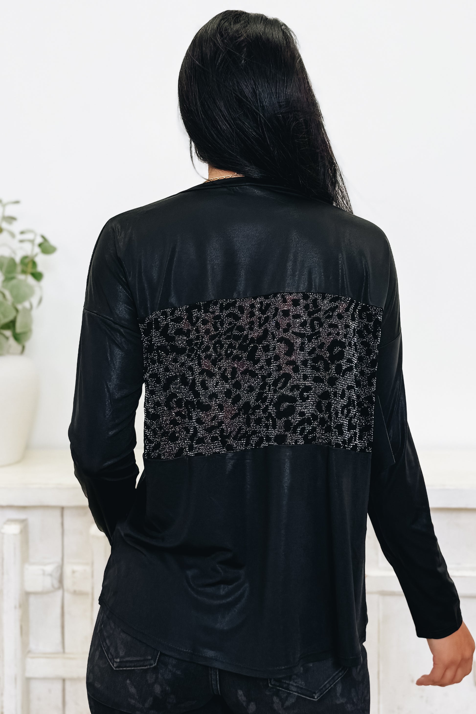 Shimmering Ferocity Leopard Top - 2 Colors!