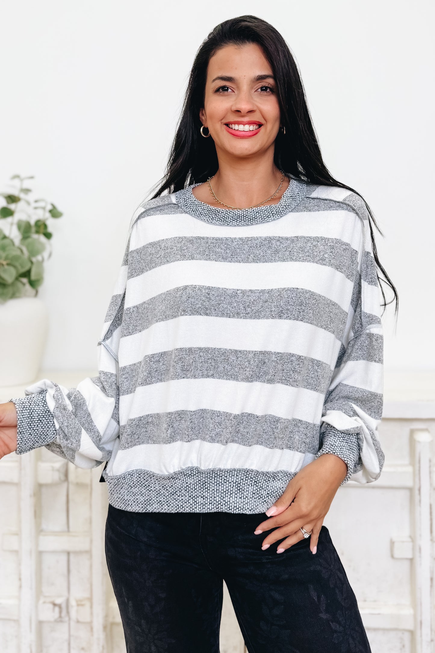 Blessed And Favored Stripe Top