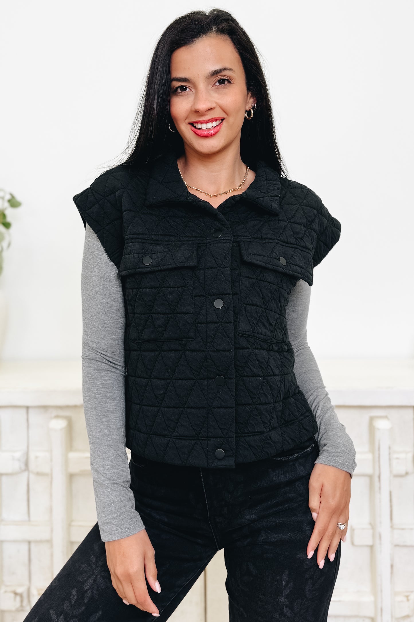 Poppin' My Collar Vest - 3 Colors!