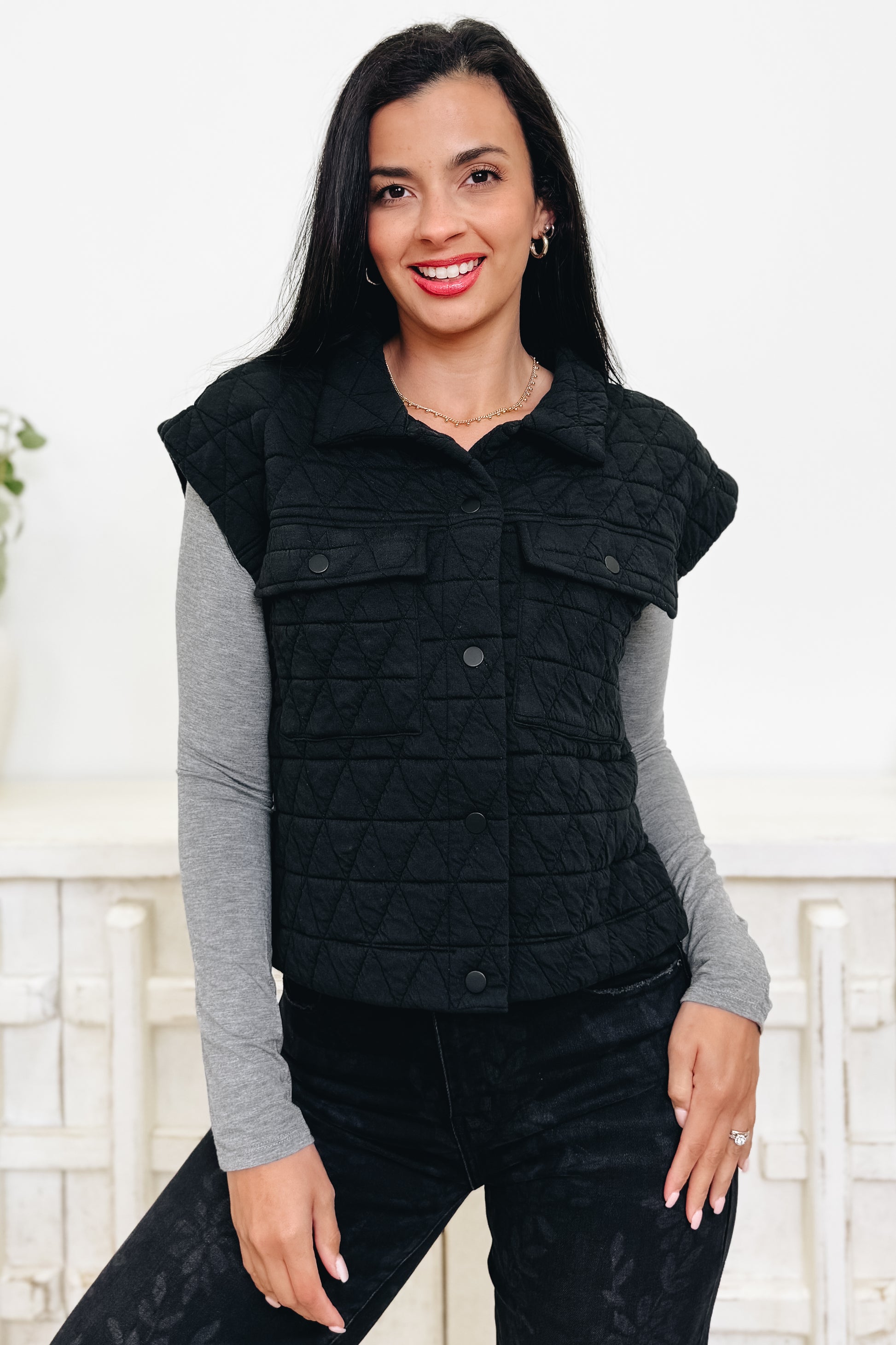Poppin' My Collar Vest - 3 Colors!