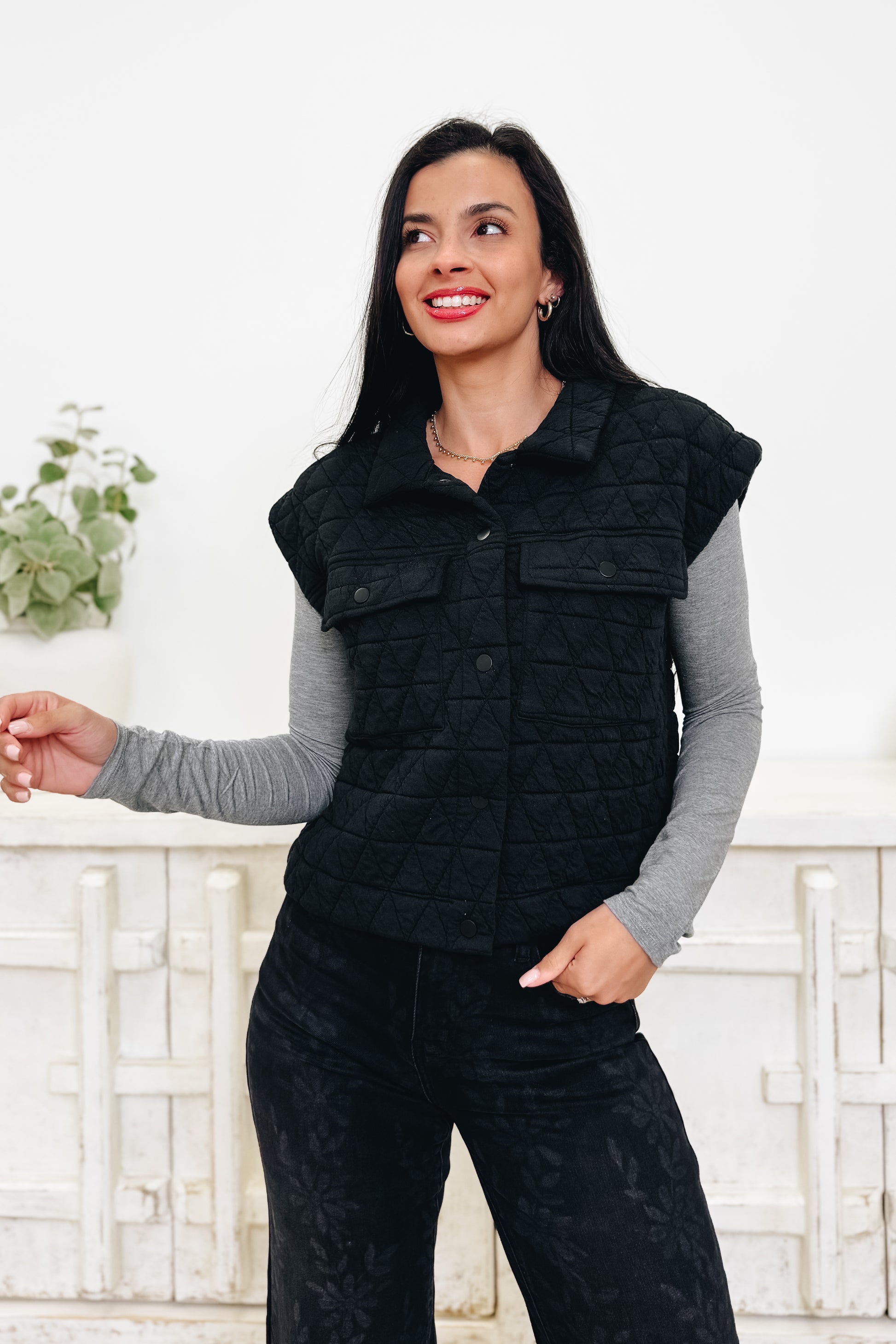 Poppin' My Collar Vest - 3 Colors!