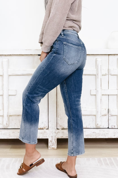 Faded Love By Mica - High Rise Relaxed Straight Jeans Vintage Fun