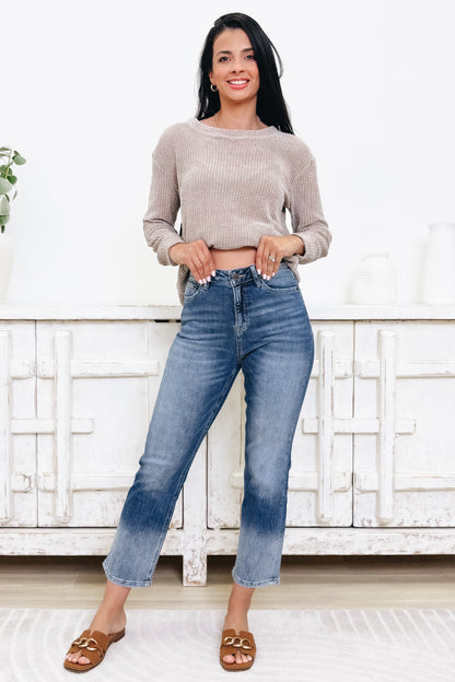 Faded Love By Mica - High Rise Relaxed Straight Jeans Vintage Fun