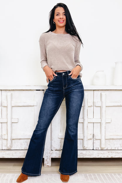 Go For A Ride By Mica - High Rise Flare Jeans Blue Eyes