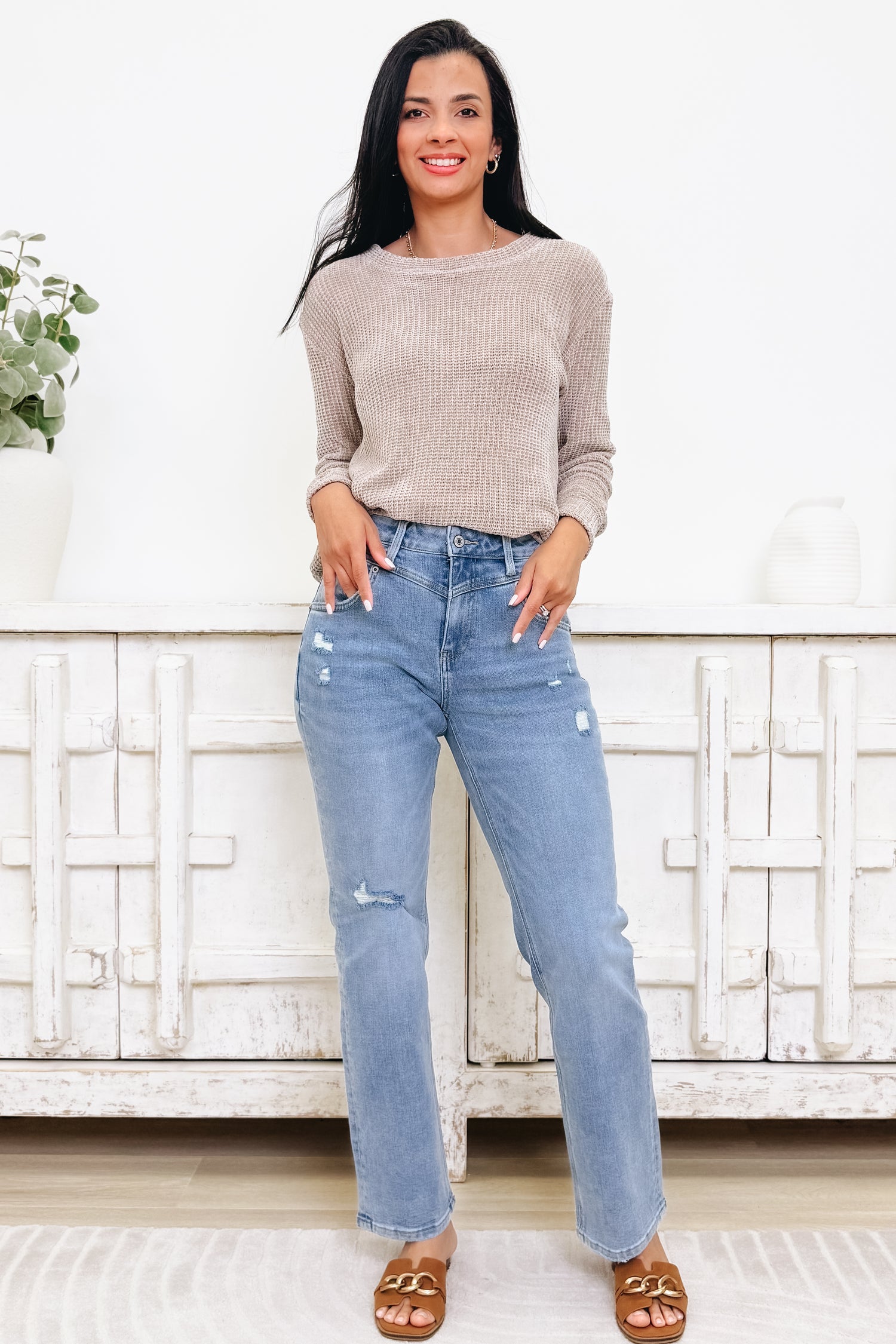 Give It Your All By Mica - Yoke Straight Leg Jeans