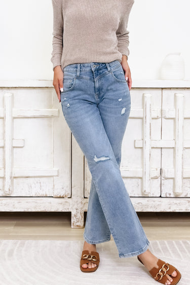 Give It Your All By Mica - Yoke Straight Leg Jeans