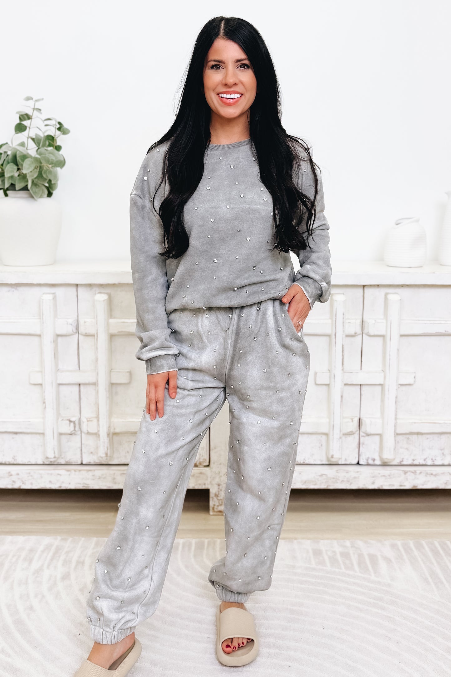 Limitless Rhinestone Lounge Set - 2 Colors!