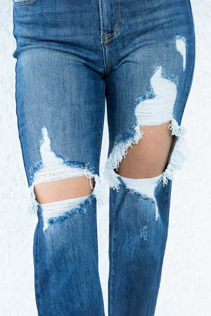 Risen Cali Girl Slim Straight Jeans - Dark