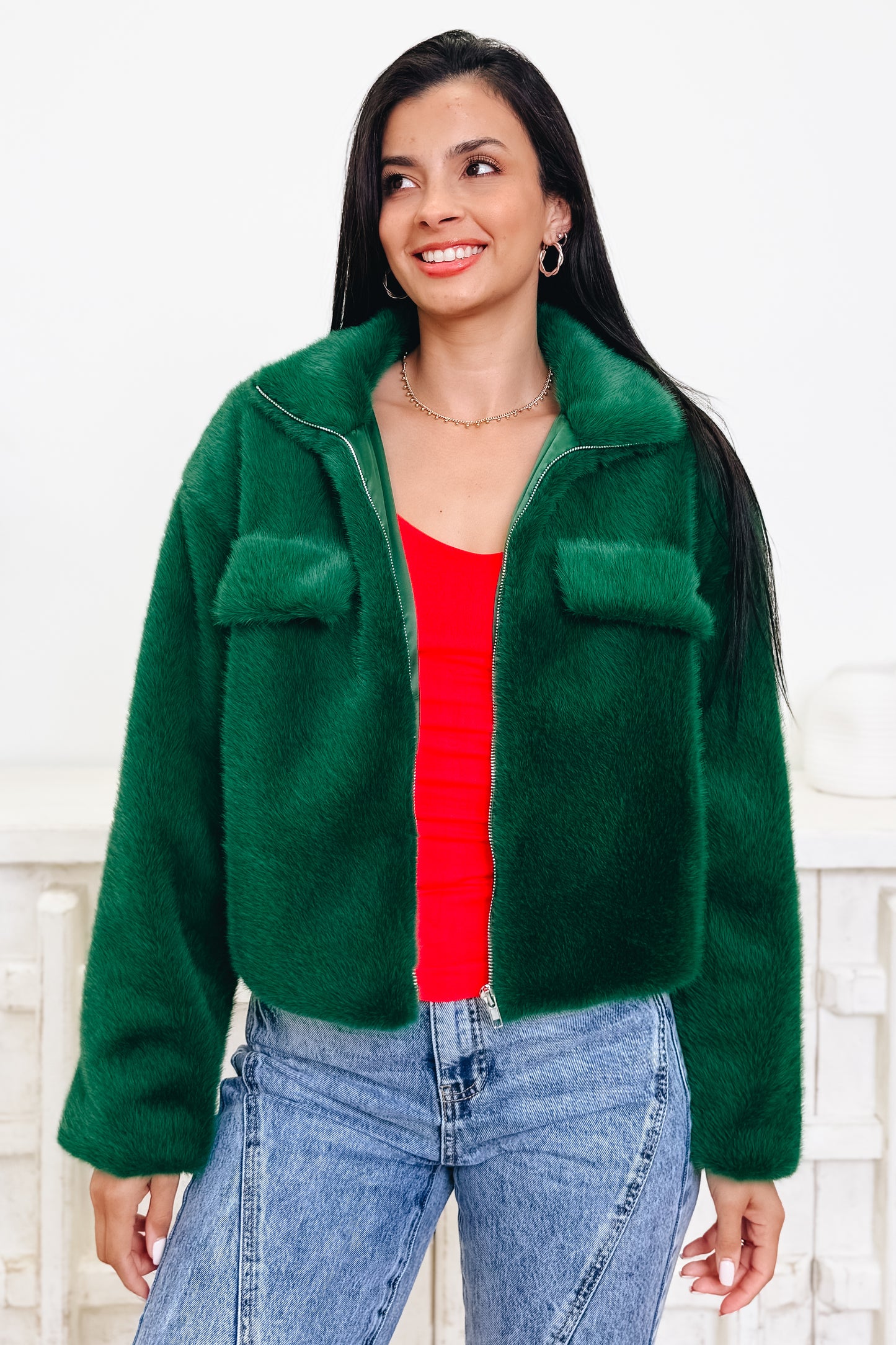 Glamour Glow Faux Fur Jacket
