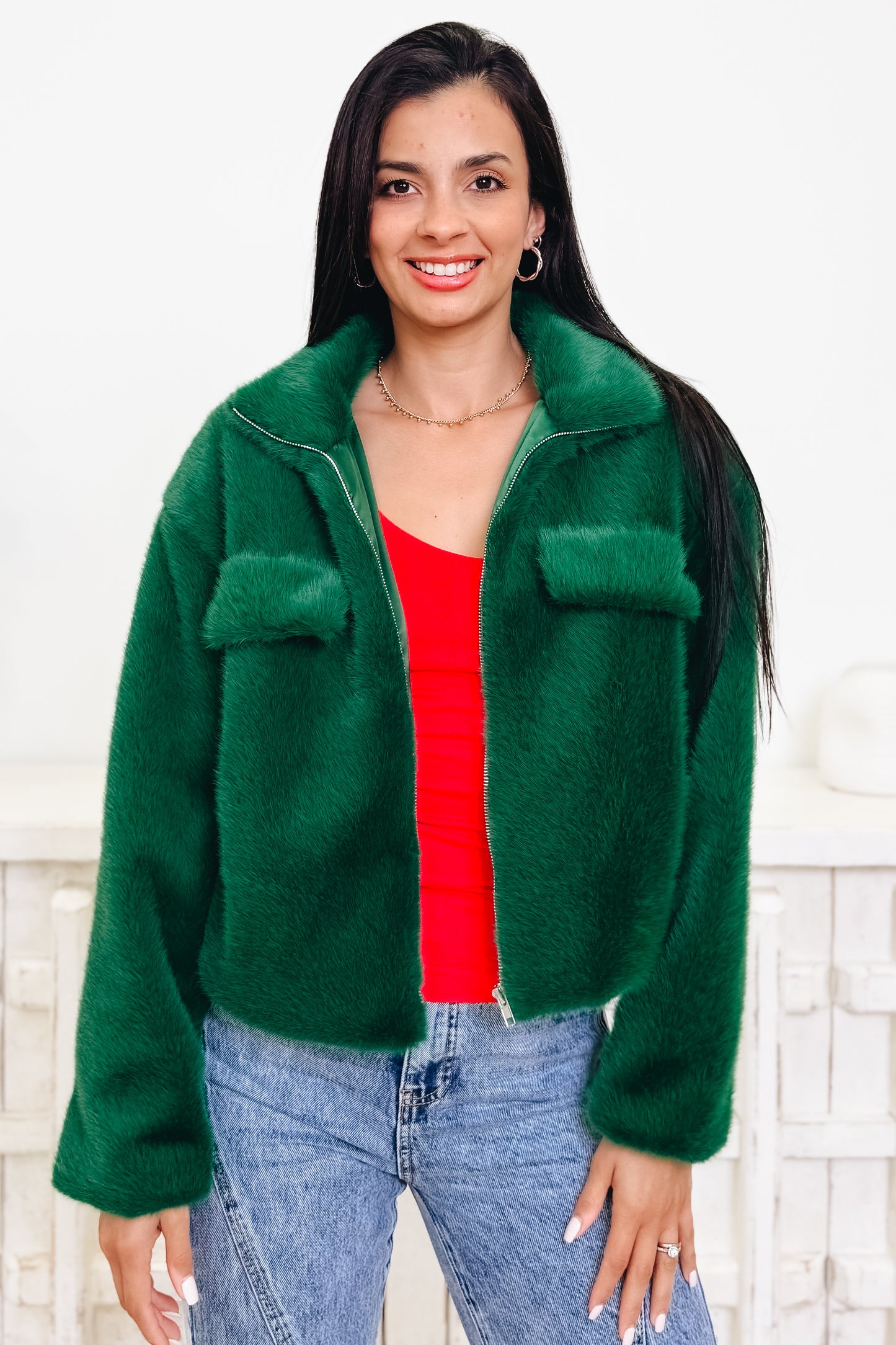 Glamour Glow Faux Fur Jacket