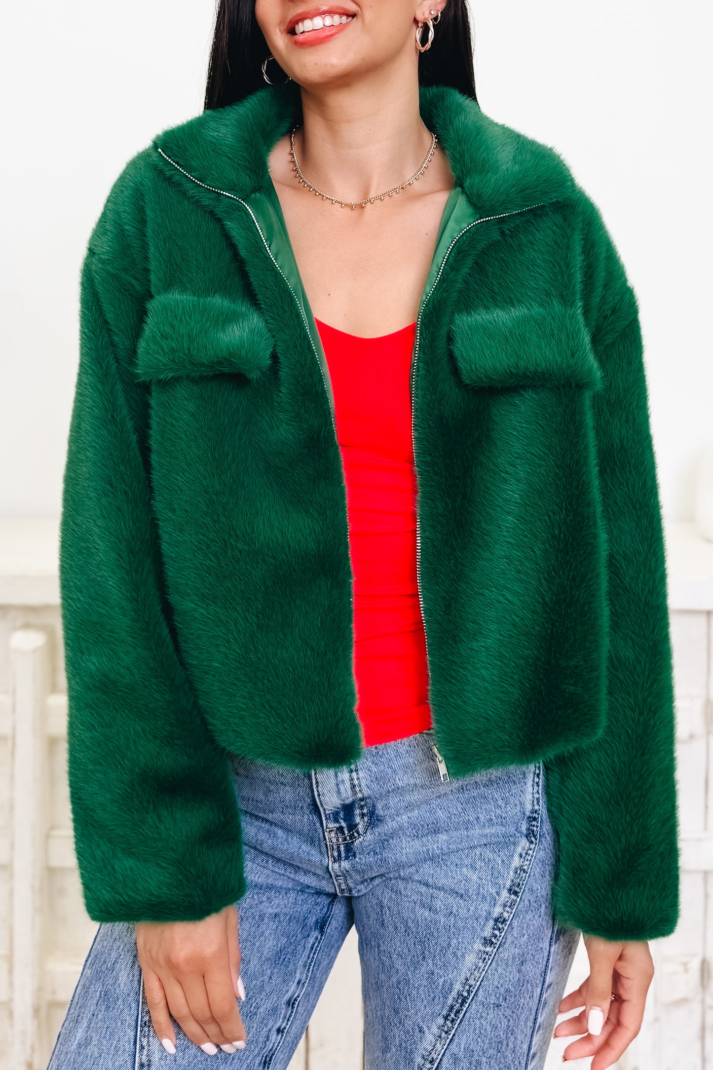 Glamour Glow Faux Fur Jacket