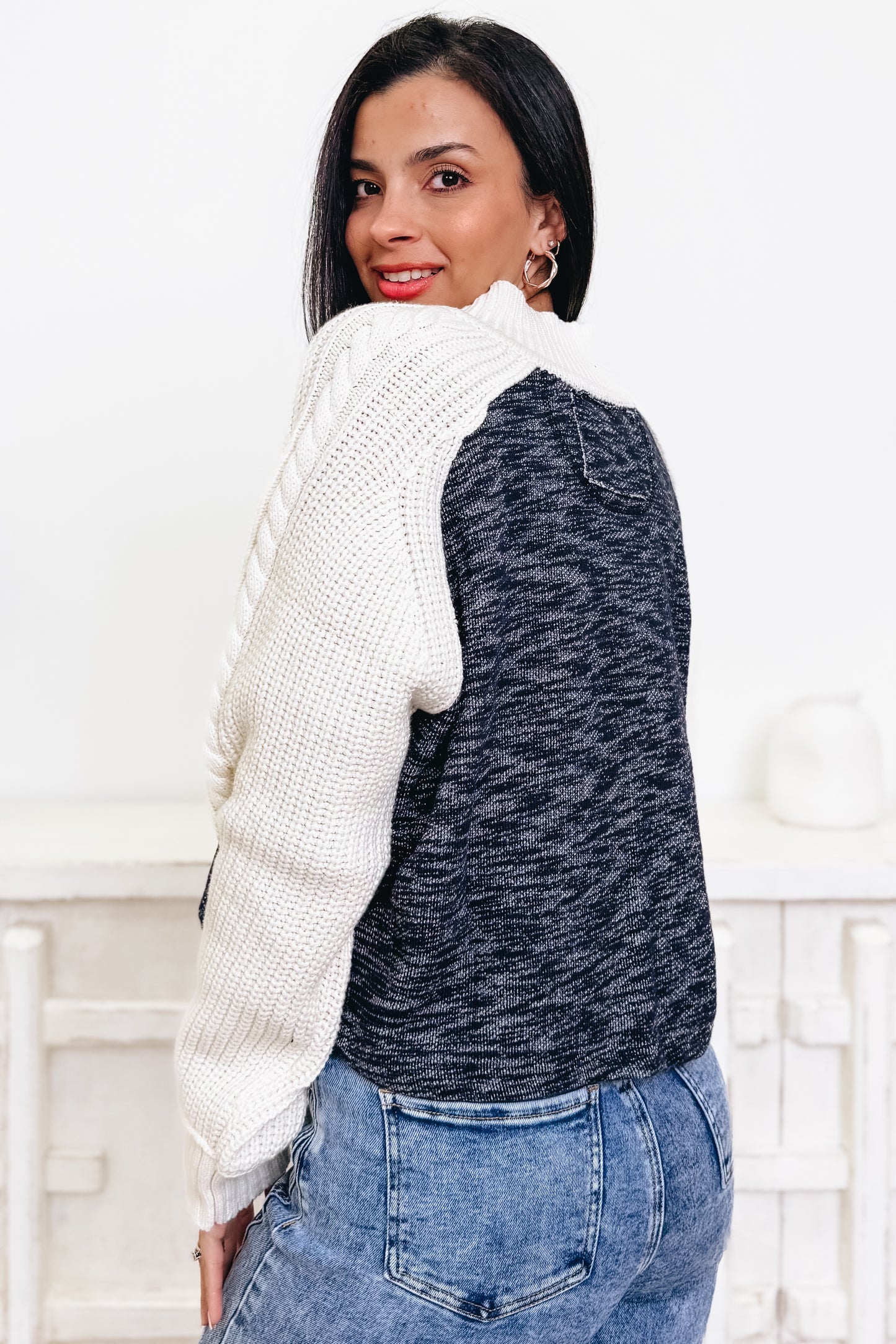 Mixing It Up Collared Sweater