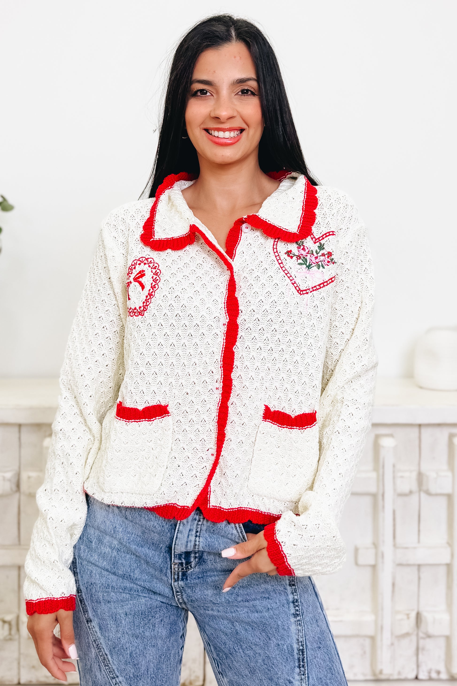V-Day Bouquet Cardigan
