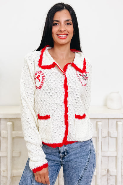 V-Day Bouquet Cardigan
