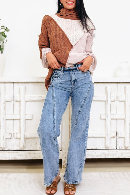 Run The World By Saige Denim - High Rise Straight Jeans - Medium