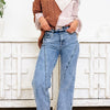 Run The World By Saige Denim - High Rise Straight Jeans - Medium