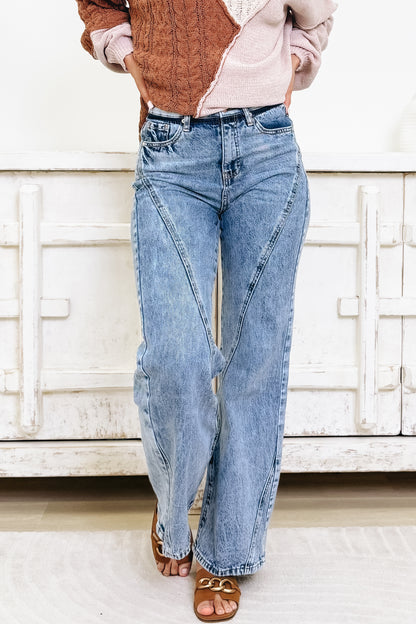 Run The World By Saige Denim - High Rise Straight Jeans - Medium