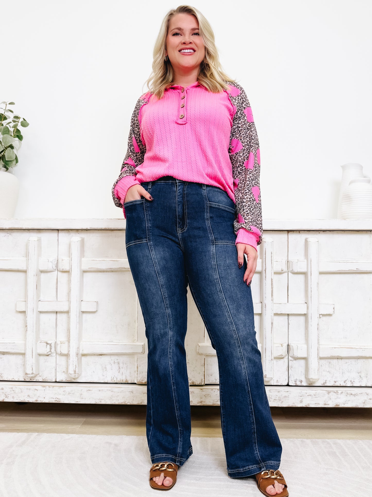 Rule Breaker By Saige Denim - High Rise Bootcut Jeans - Dark