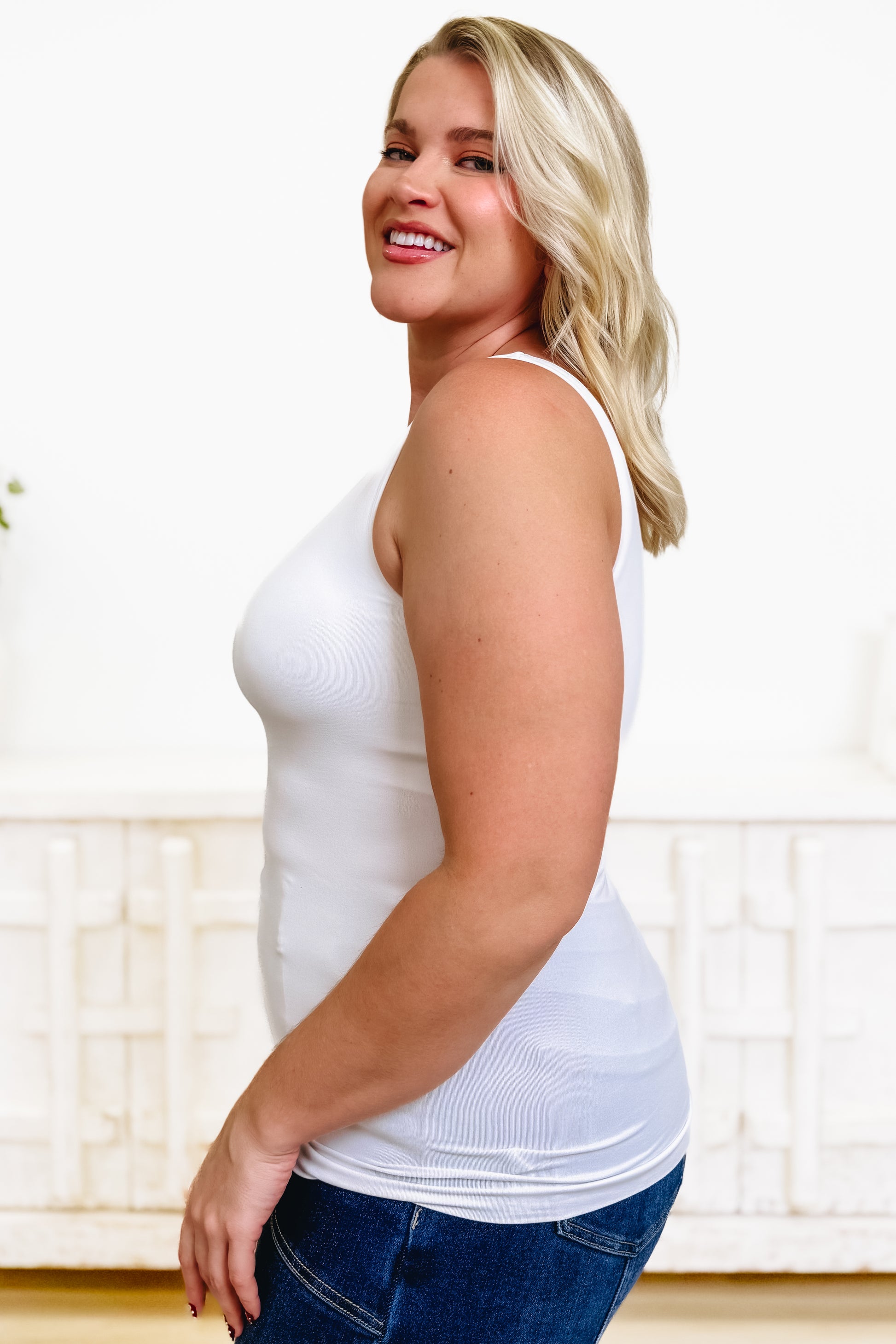 Like A Glove Reversible Built In Bra Seamless Tank Top - 12 Colors!