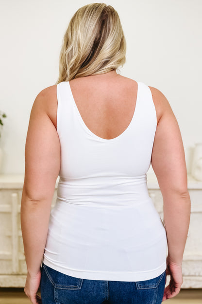 Like A Glove Reversible Built In Bra Seamless Tank Top - 12 Colors!