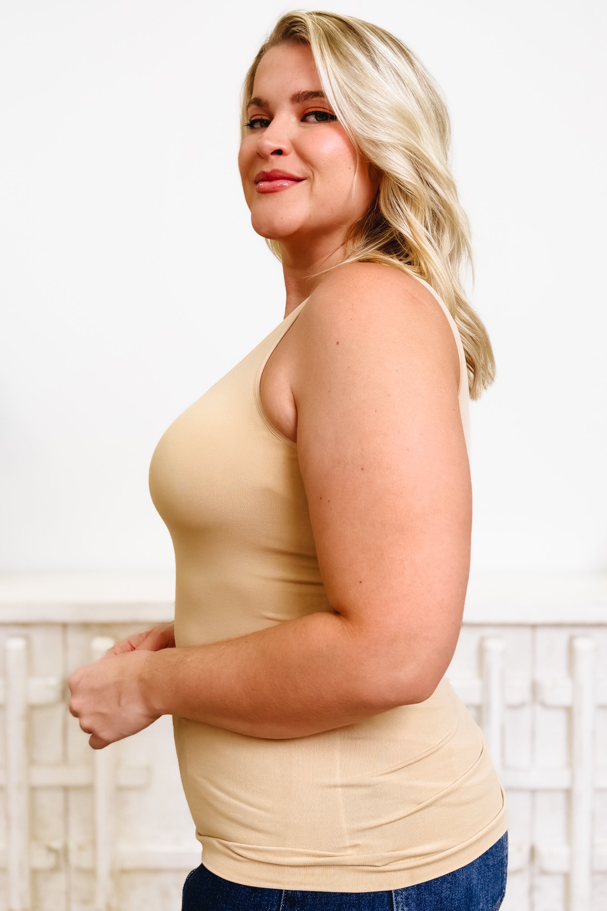 Like A Glove Reversible Built In Bra Seamless Tank Top - 12 Colors!