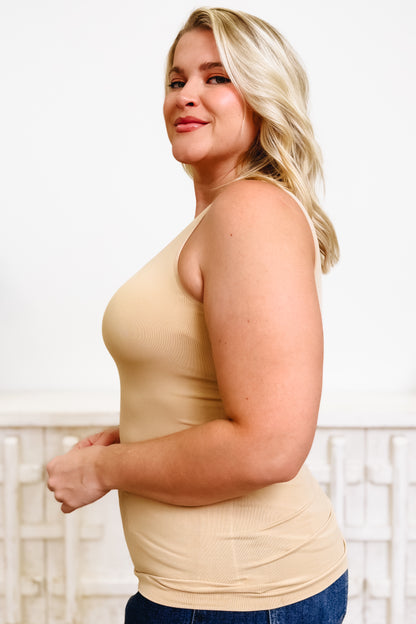 Like A Glove Reversible Built In Bra Seamless Tank Top - 12 Colors!