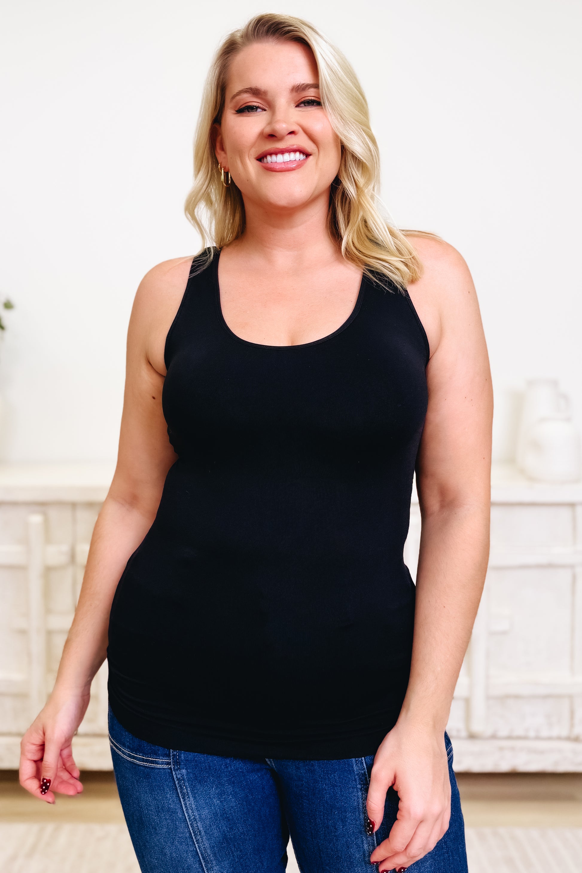 Like A Glove Reversible Built In Bra Seamless Tank Top - 12 Colors!