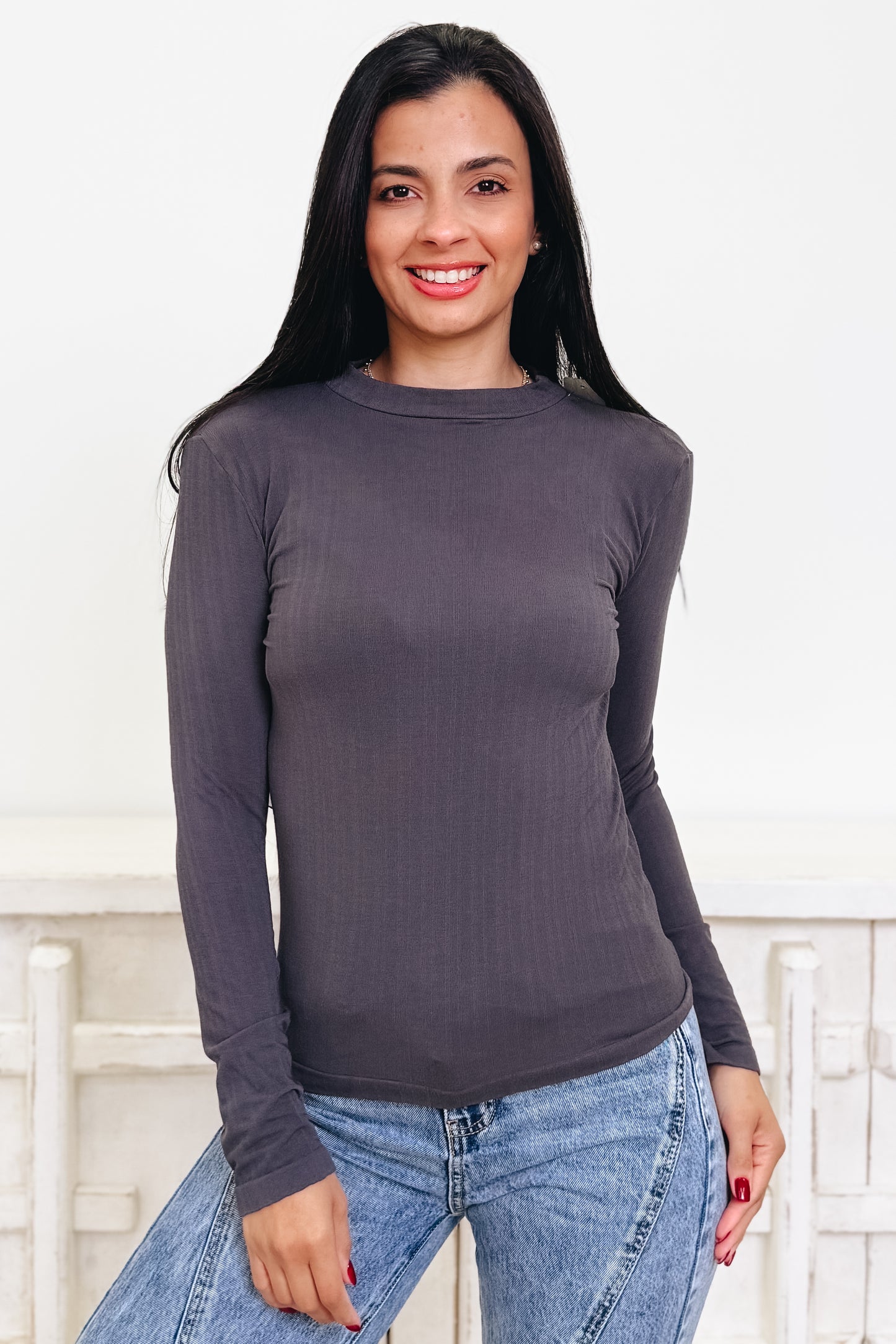 Like A Glove Mock Neck Top - 7 Colors!