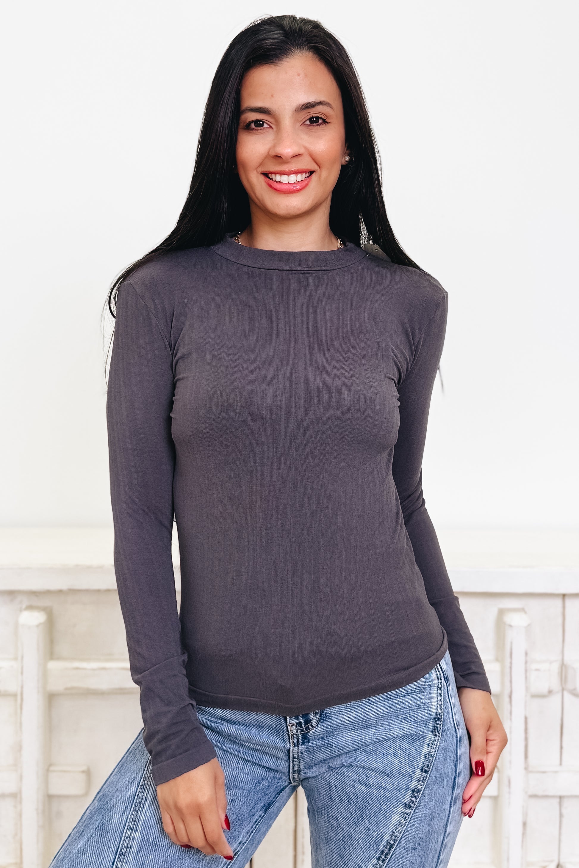 Like A Glove Mock Neck Top - 7 Colors!