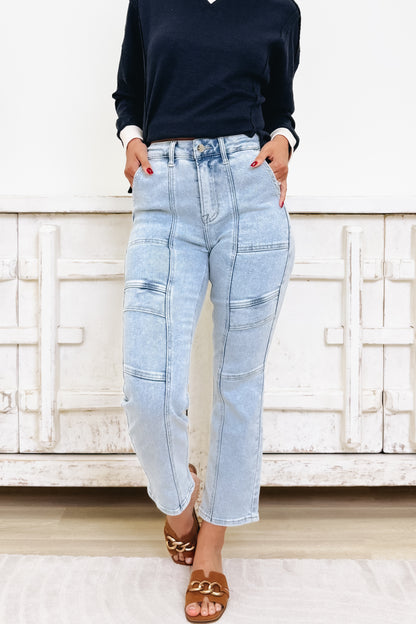 Honey Love By Risen - High Rise Ankle Straight Jeans - 2 Colors!