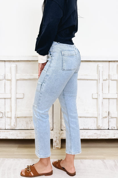 Honey Love By Risen - High Rise Ankle Straight Jeans - 2 Colors!