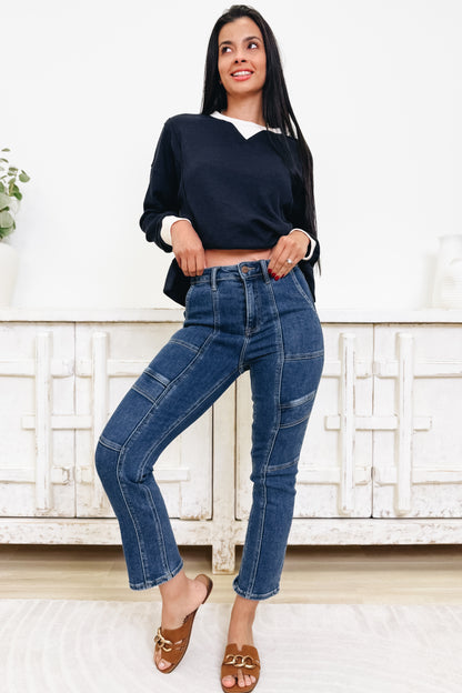 Honey Love By Risen - High Rise Ankle Straight Jeans - 2 Colors!