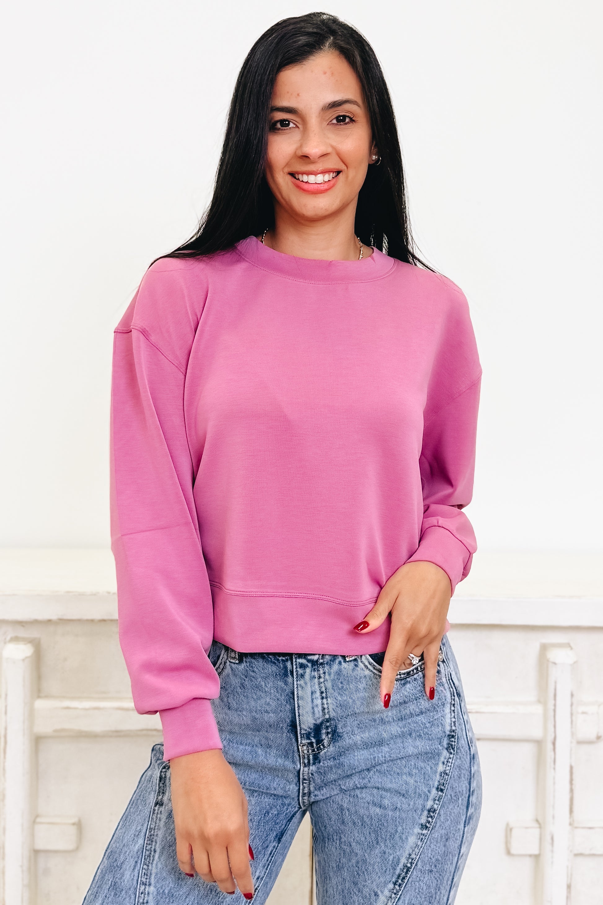 Cozy Comfort Crew Neck Top - 4 Colors!