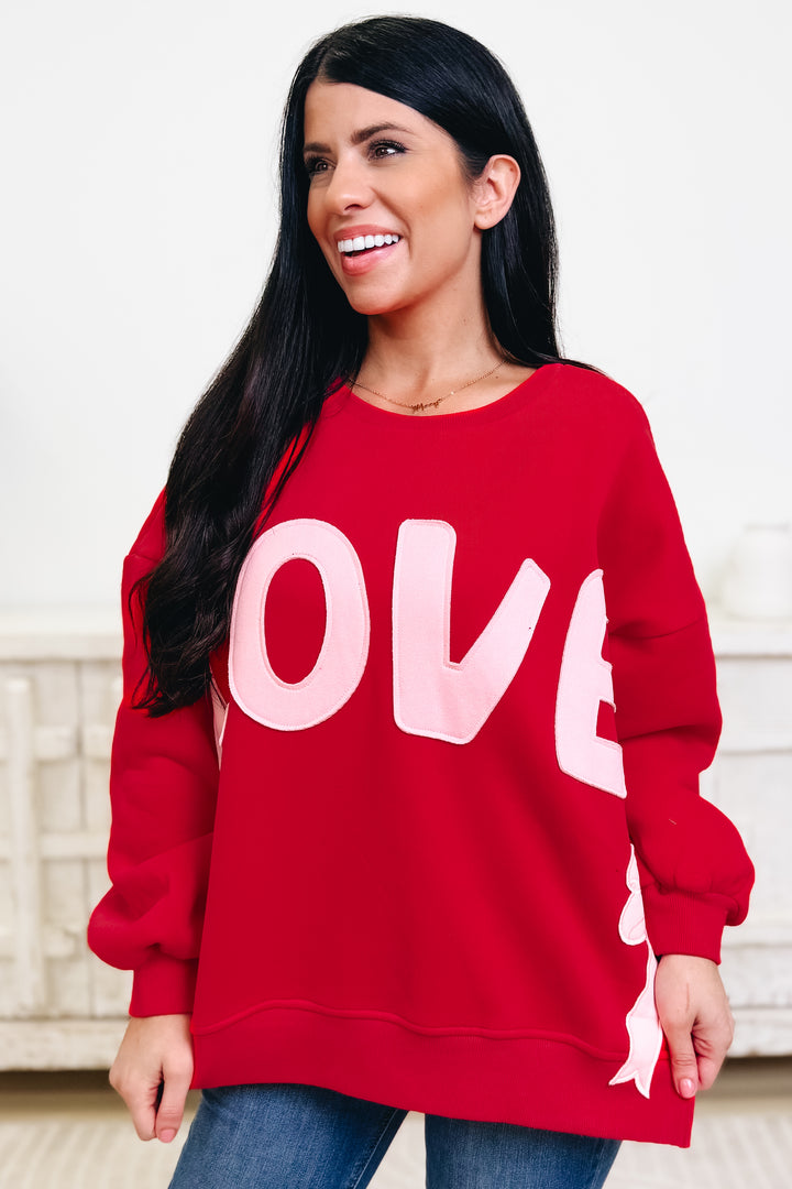 Ribbon Tied Love Sweatshirt
