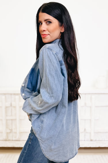 Everything I Need Button Down Top