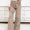 Lily Lane Wide Leg Twill Pants - Khaki