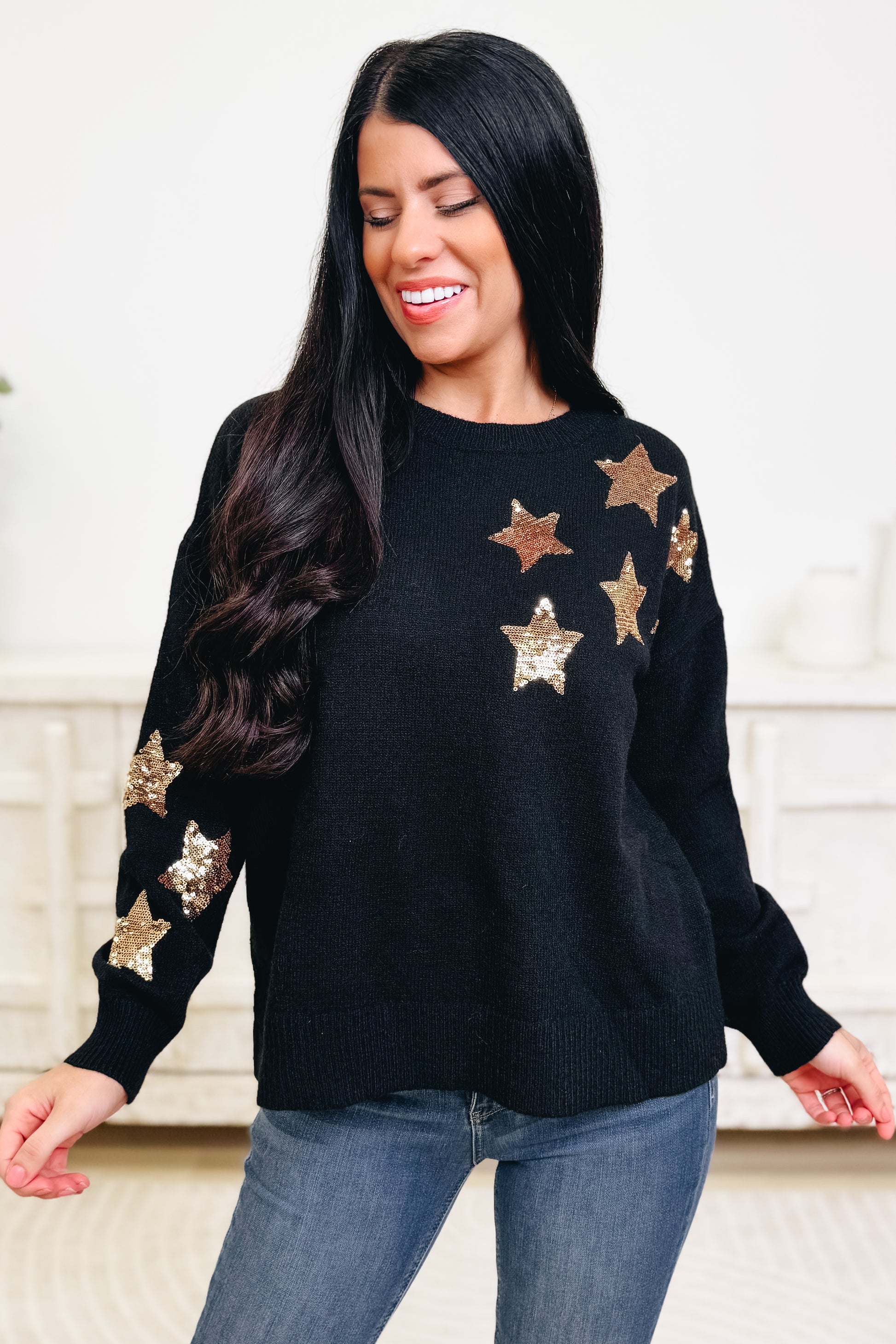 Shimmering Stars Sweater - 2 Colors!