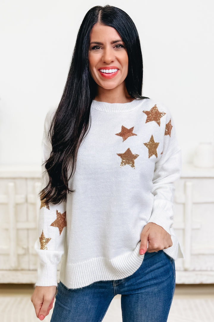 Shimmering Stars Sweater - 2 Colors!