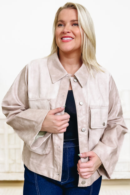 Street Chic Faux Leather Jacket