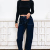 Cool Intentions By Mica - High Rise Barrel Leg Jeans