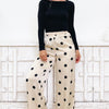 Spotlight On You Polka Dot Pants - Taupe Black Dots